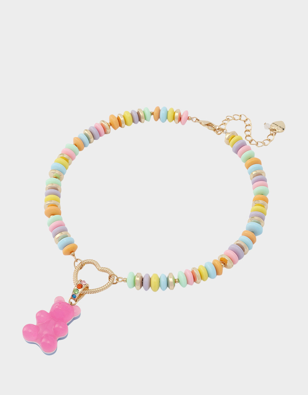 GUMMY BEAR SHORT PENDANT NECKLACE PINK
