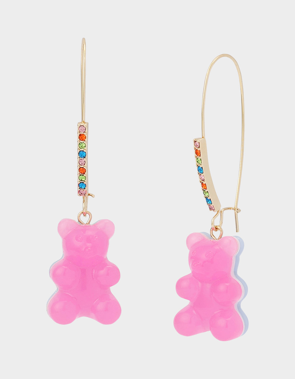 GUMMY BEAR SHEPHERD HOOK EARRINGS PINK