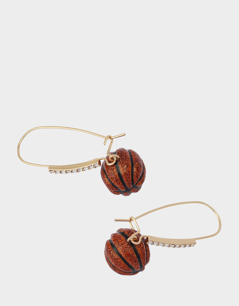 BASKETBALL SHEPHERD HOOK EARRINGS ORANGE