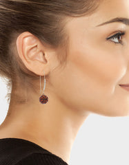 BASKETBALL SHEPHERD HOOK EARRINGS ORANGE