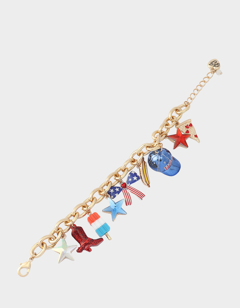 AMERICANA CHARM FLEX BRACELET RED