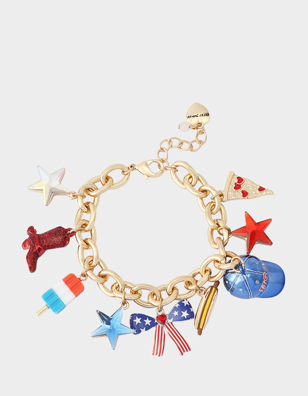 AMERICANA CHARM FLEX BRACELET RED