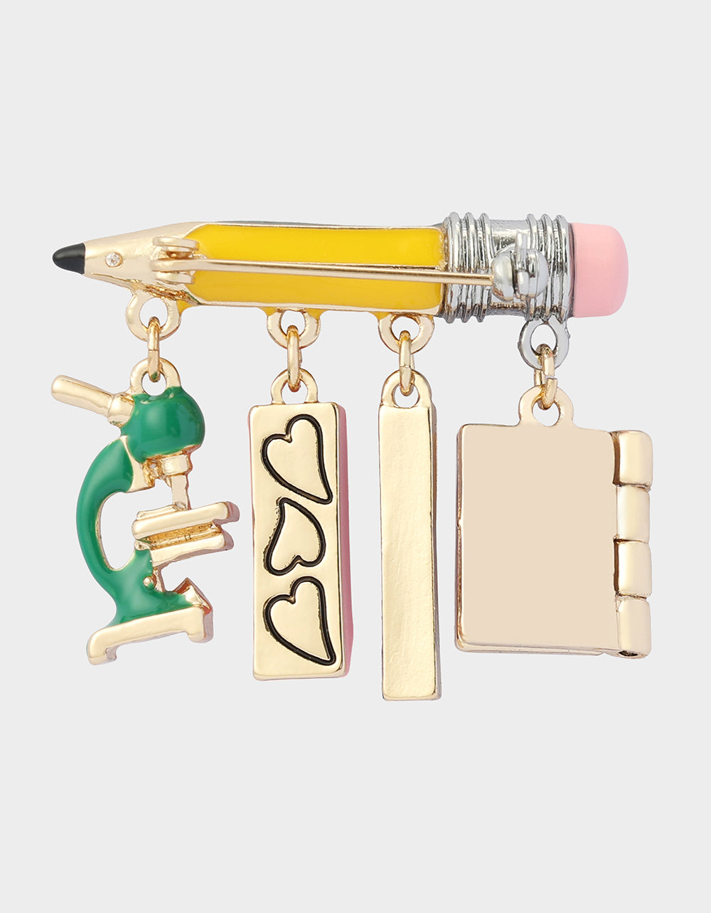 SCHOOL SUPPLIES BROOCH MULTI