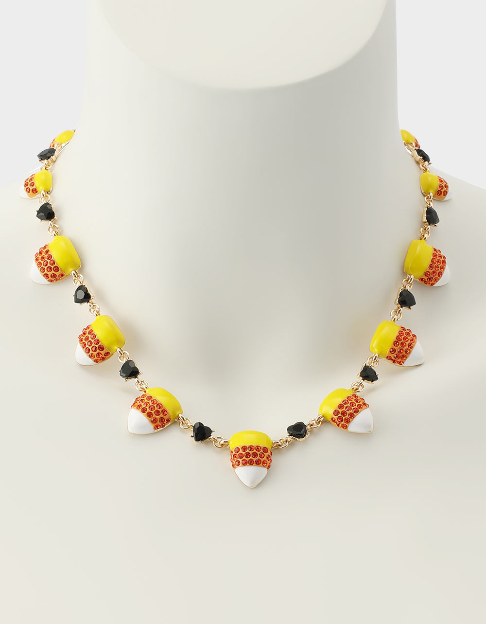 CANDY CORN FRONTAL NECKLACE ORANGE