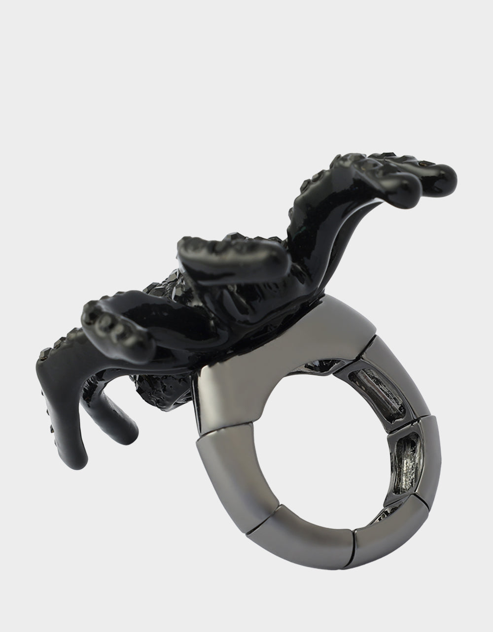 SPIDER COCKTAIL RING BLACK