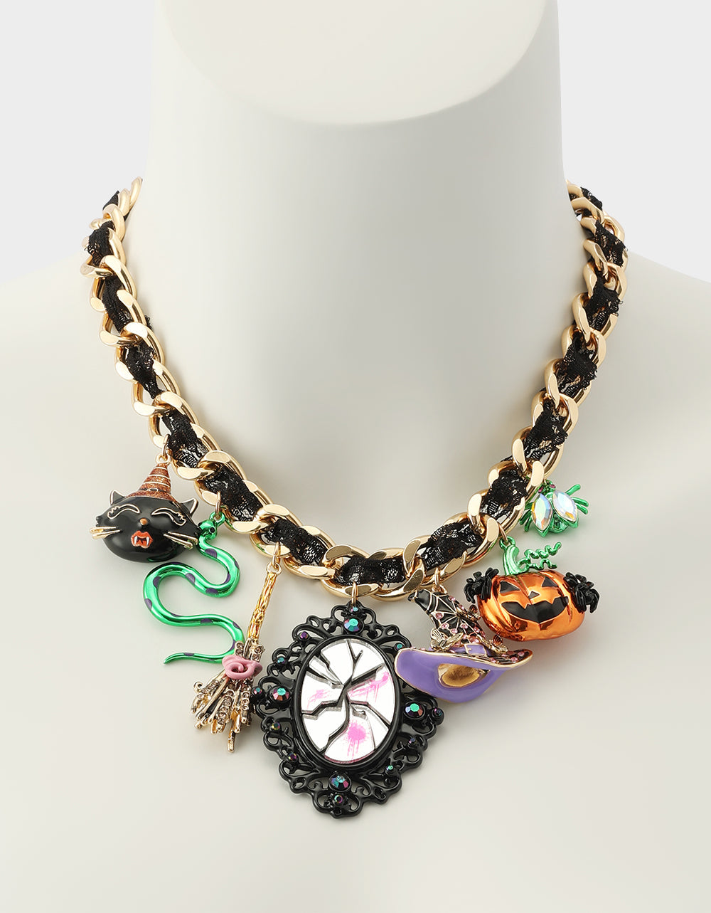 WITCHY LACE FRONTAL NECKLACE MULTI
