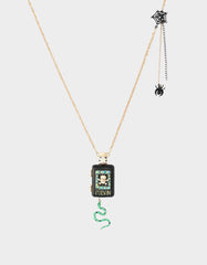 POISON LONG PENDANT NECKLACE BLACK