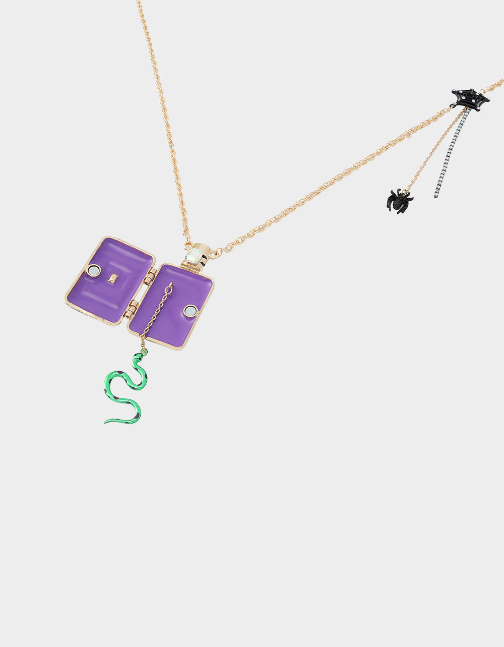 POISON LONG PENDANT NECKLACE BLACK