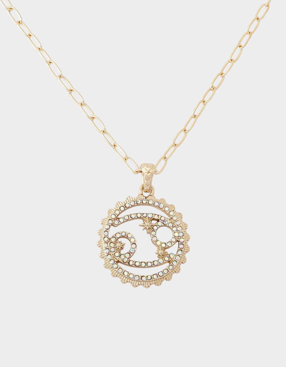 CANCER CHARM PENDANT CORAL