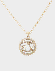 CANCER CHARM PENDANT CORAL