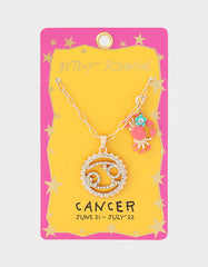 CANCER CHARM PENDANT CORAL