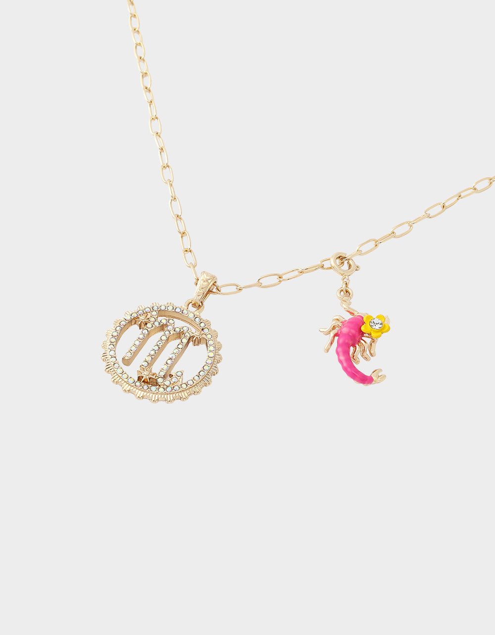 SCORPIO CHARM PENDANT PINK