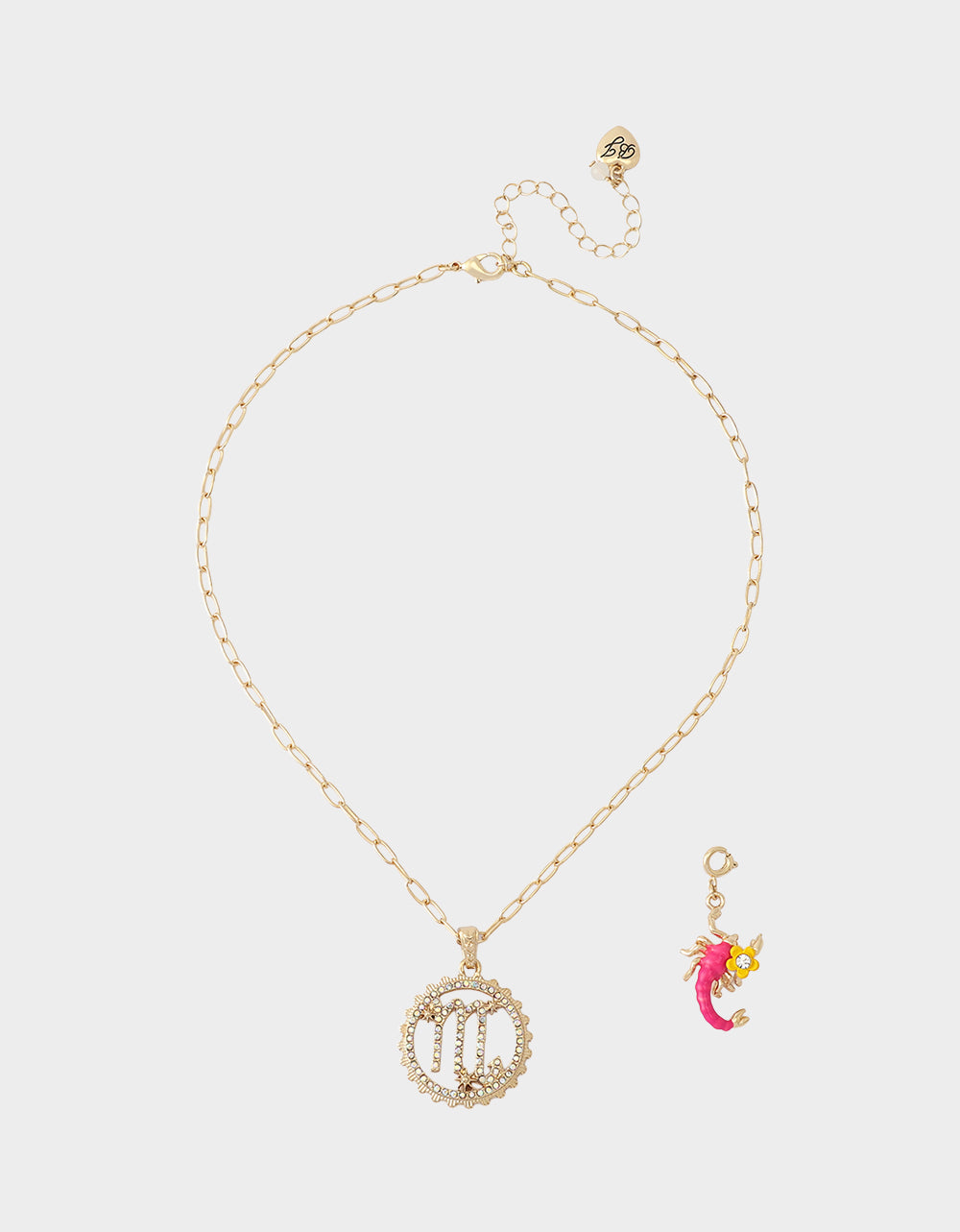 SCORPIO CHARM PENDANT PINK