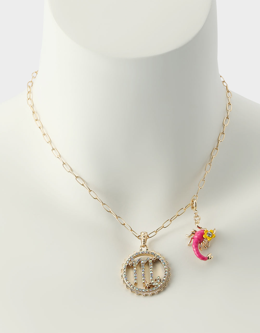 SCORPIO CHARM PENDANT PINK