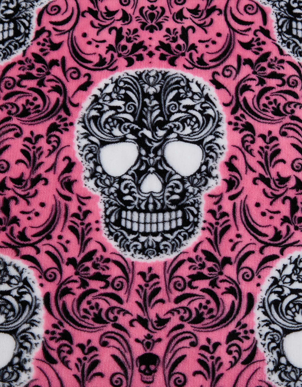 ANTIQUE SKULL 50" X 70" THROW BLANKET BLACK