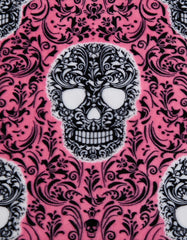 ANTIQUE SKULL 50" X 70" THROW BLANKET BLACK