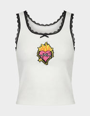 BETSEY ICON TANK TOP WHITE