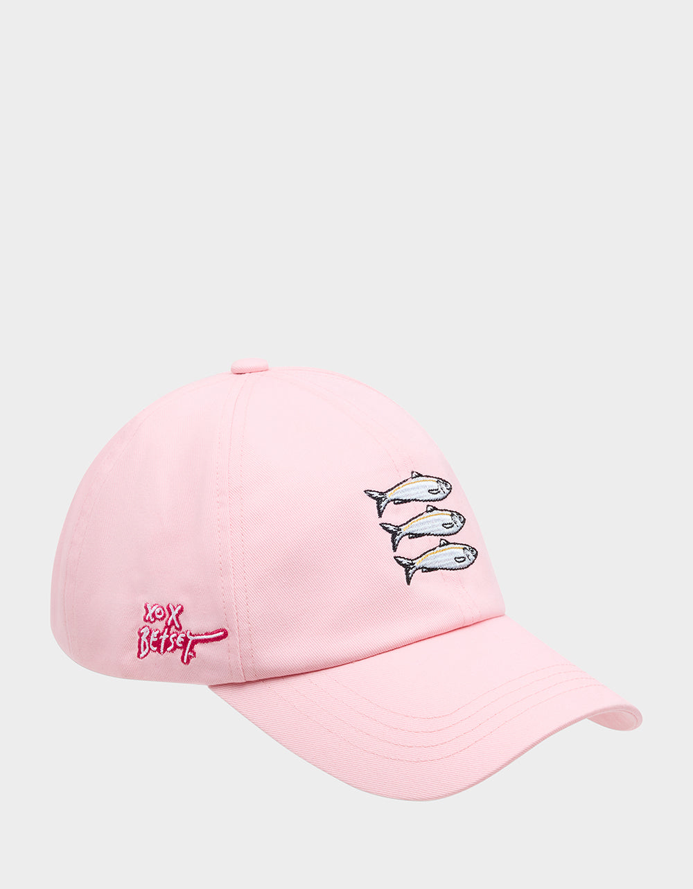 SARDINE EMBROIDERED BASEBALL CAP PINK