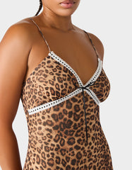 LEOPARD SLIP DRESS