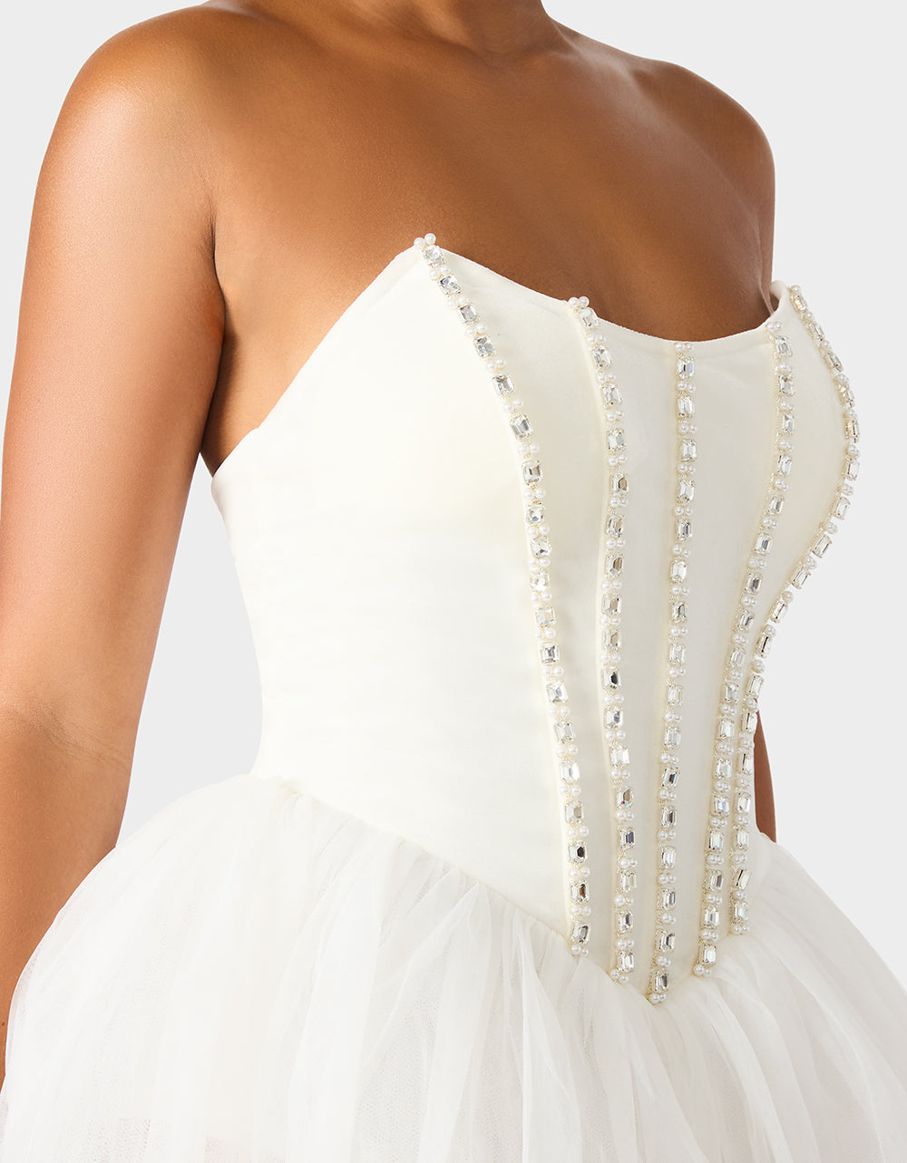 SHEER BALLERINA DRESS WHITE