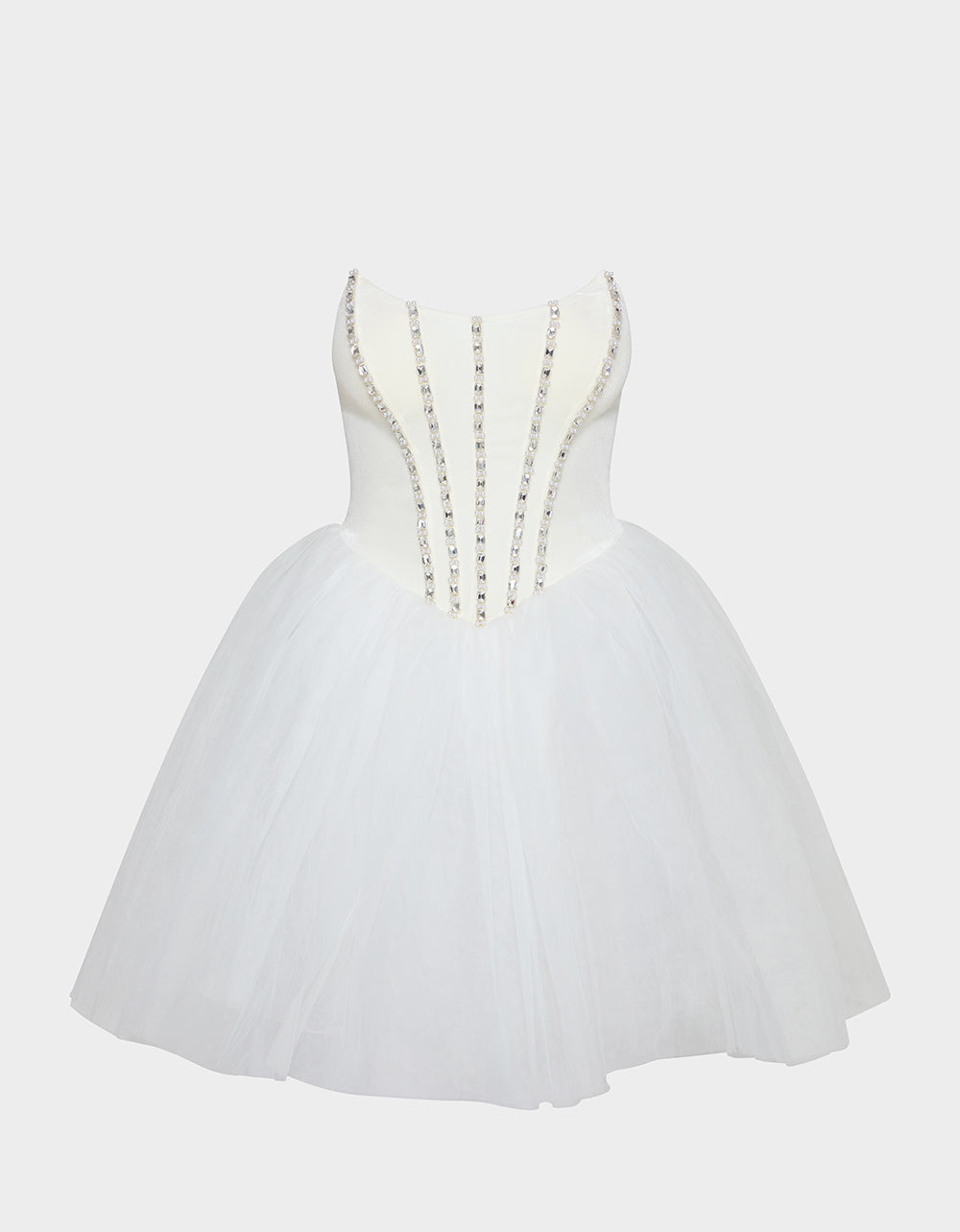 SHEER BALLERINA DRESS WHITE