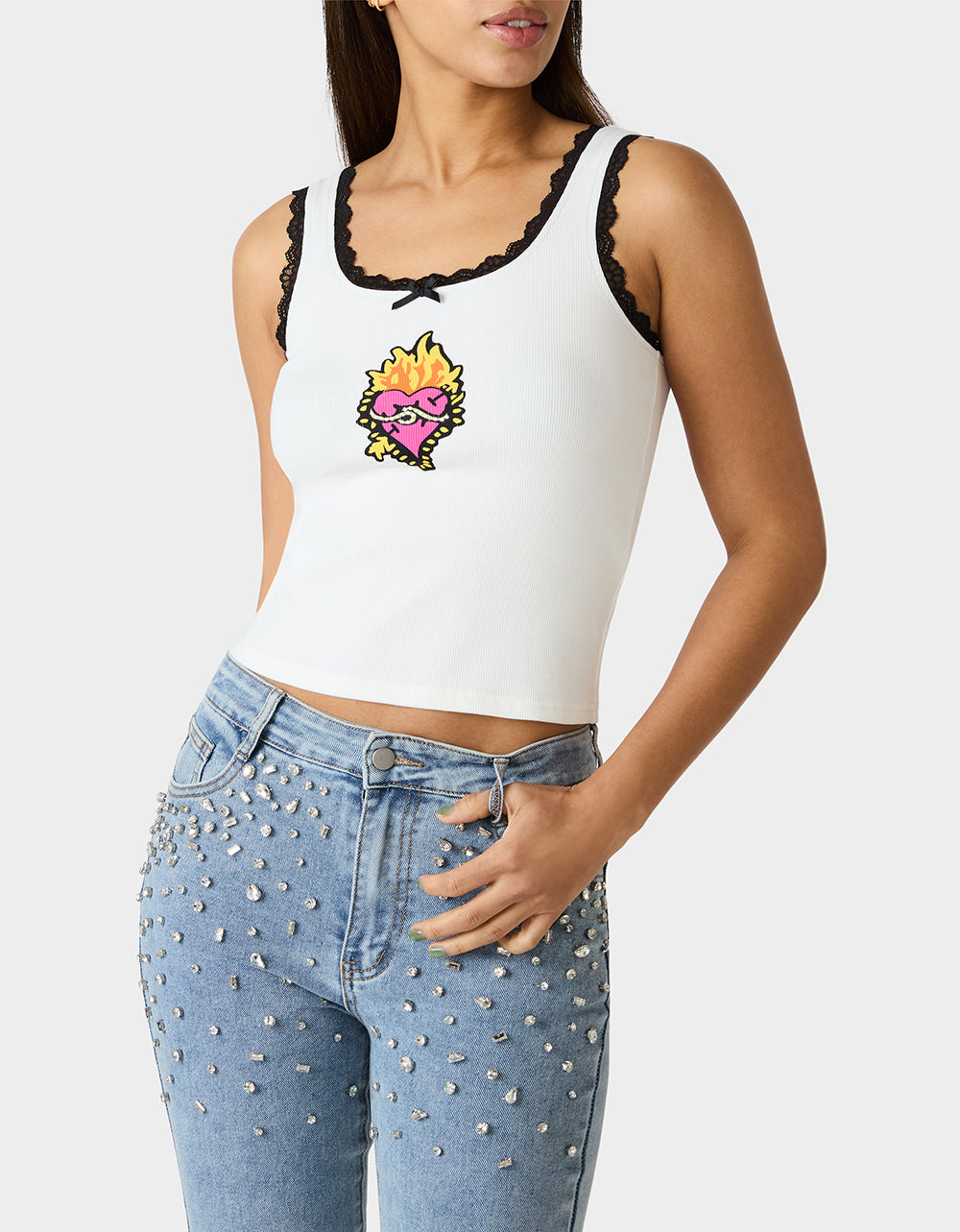 BETSEY ICON TANK TOP WHITE