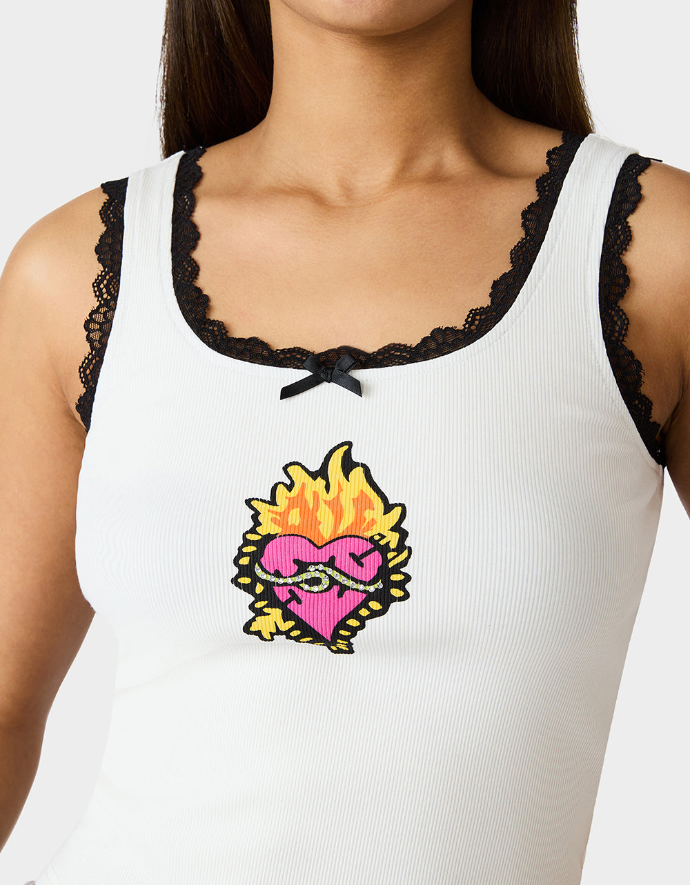 BETSEY ICON TANK TOP WHITE