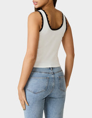 BETSEY ICON TANK TOP WHITE