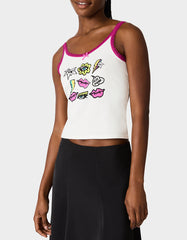 BETSEY ICON CLUSTER TANK WHITE