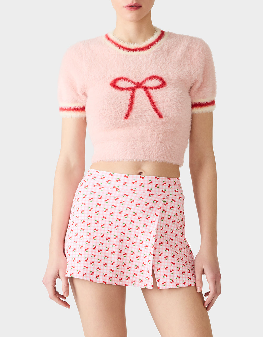 BETSEY'S BOW SWEATER PINK
