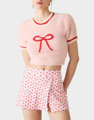 BETSEY'S BOW SWEATER PINK