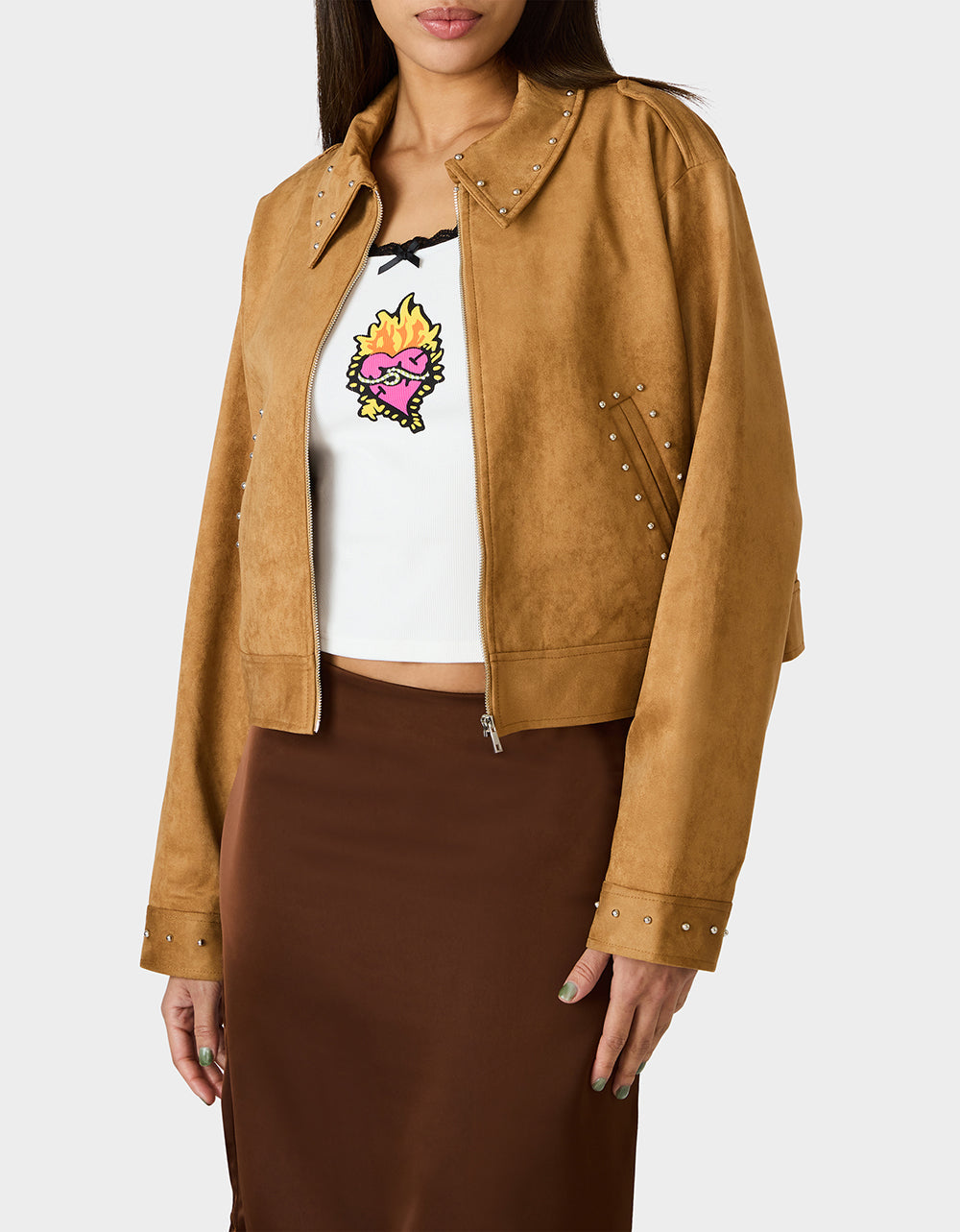 RODEO STUD JACKET CAMEL