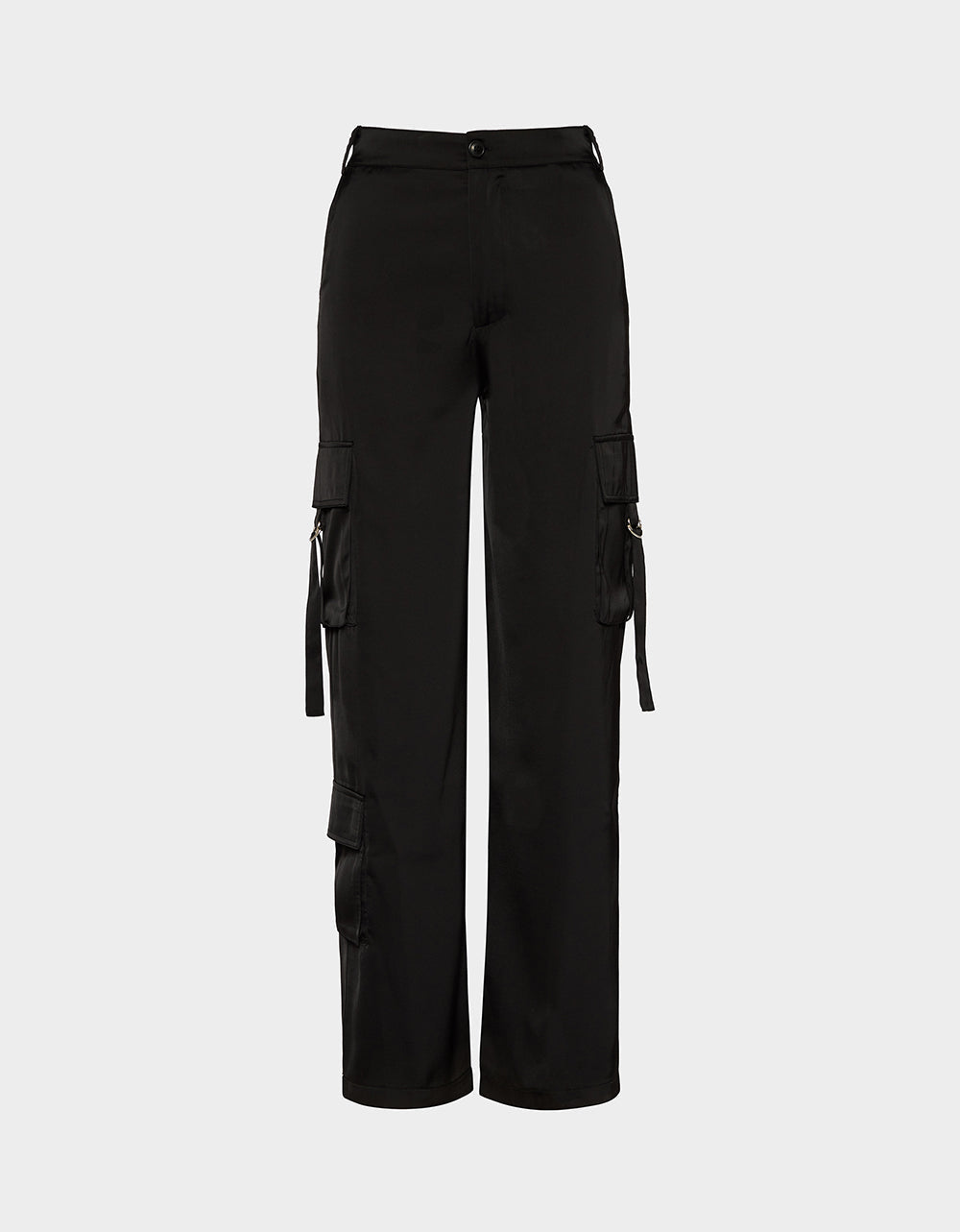 SILK UTILITY PANTS BLACK