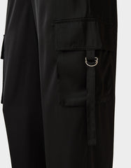 SILK UTILITY PANTS BLACK