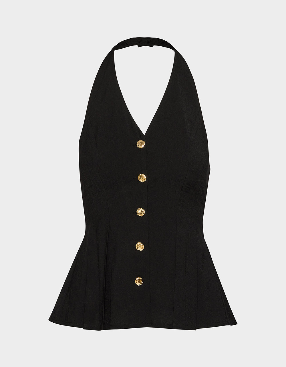 BUTTERCUP BUTTON TOP BLACK