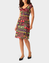 BETSEY'S FRUIT DRESS BLACK MULTI