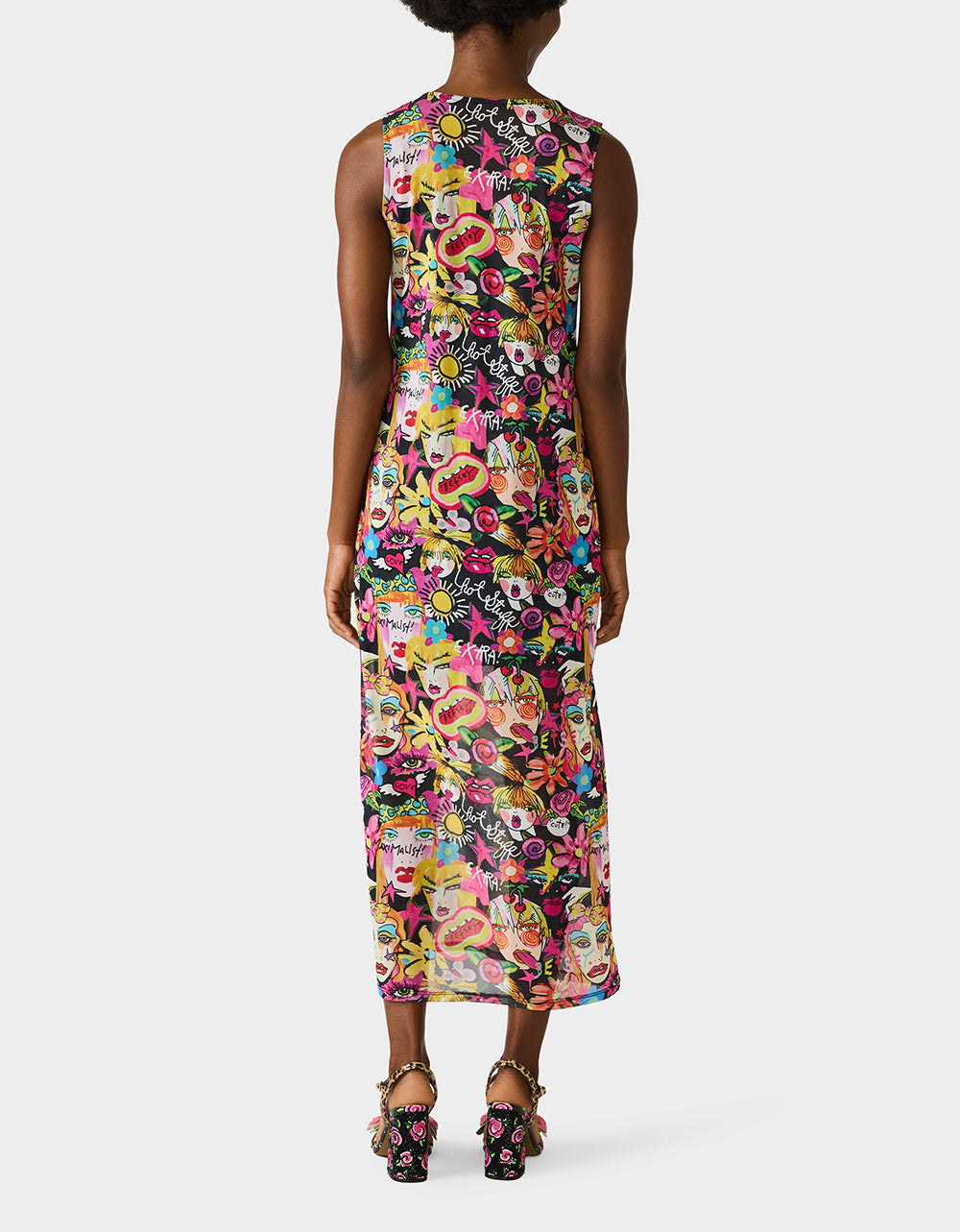 BETSEY'S ART TANK DRESS BLACK MULTI