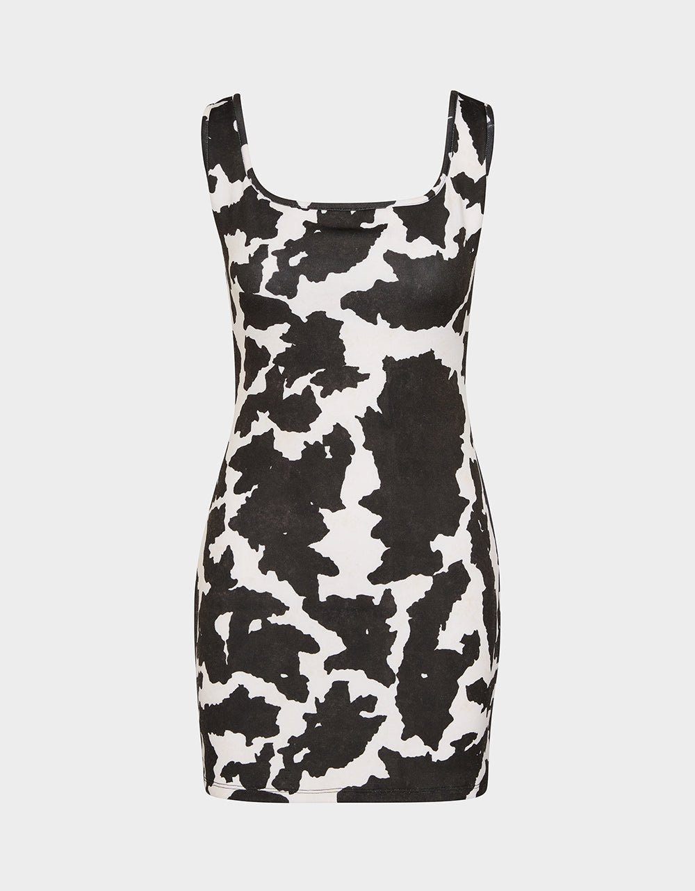 BETSEY COW PRINT DRESS BLACK/WHITE