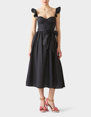 LOVELY IN DOTS DRESS BLACK/IVORY