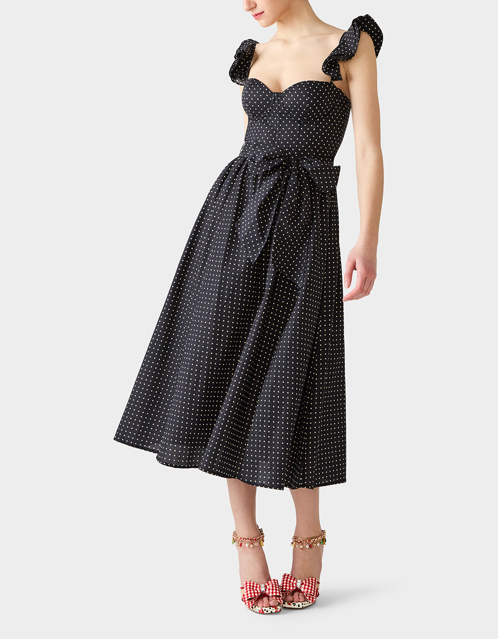 LOVELY IN DOTS DRESS BLACK/IVORY