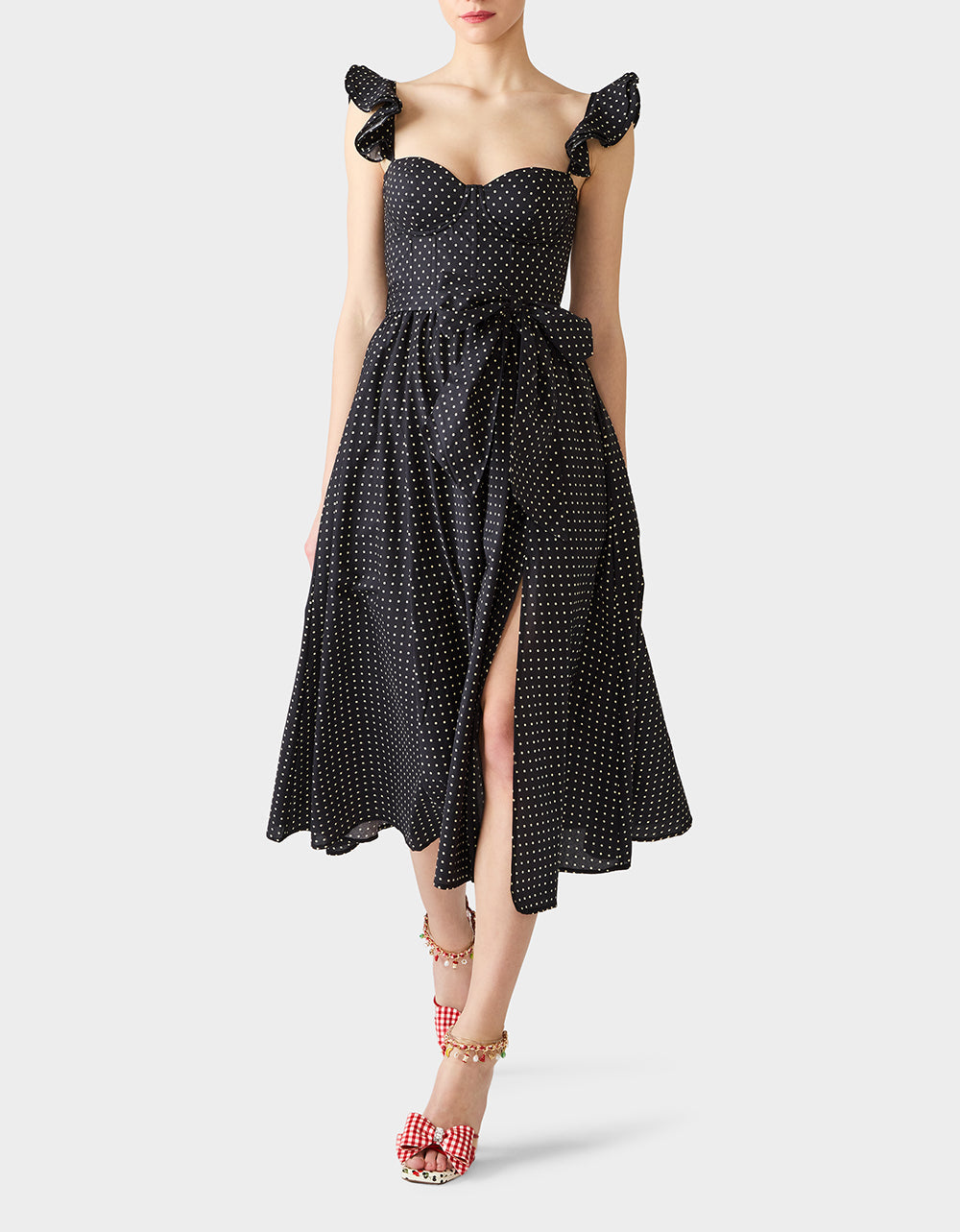 LOVELY IN DOTS DRESS BLACK/IVORY