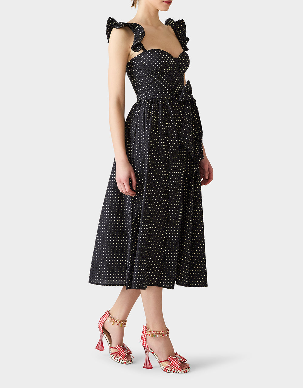 LOVELY IN DOTS DRESS BLACK/IVORY