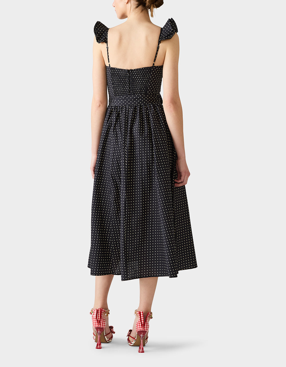 LOVELY IN DOTS DRESS BLACK/IVORY