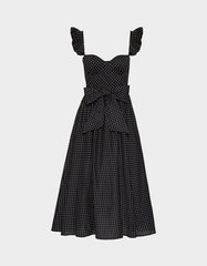 LOVELY IN DOTS DRESS BLACK/IVORY