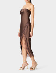 LACE AFFAIR DRESS BROWN