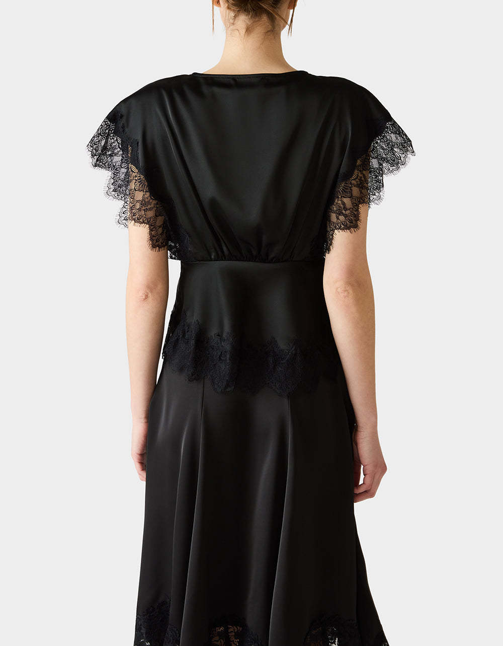 LACE LINES TOP BLACK