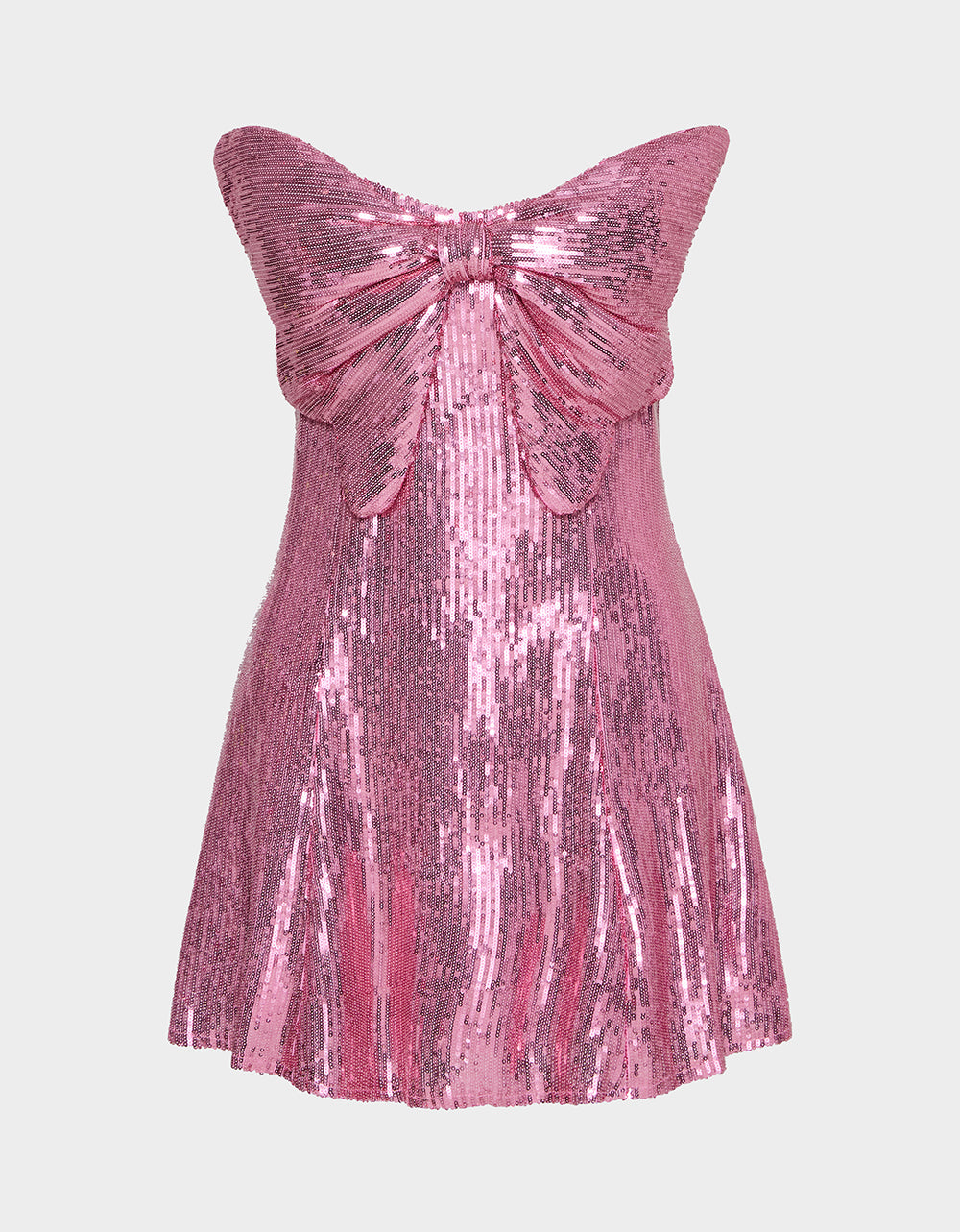 SEQUIN BOW DRESS PINK SEQUIN