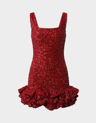 FESTIVE FLIRT DRESS RED