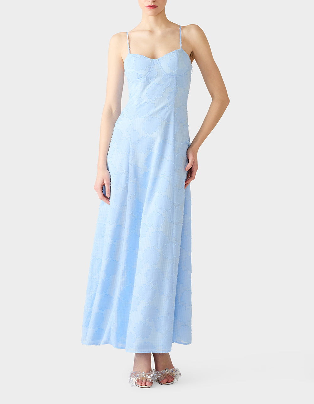 DAYDREAM DAISY MAXI DRESS LIGHT BLUE