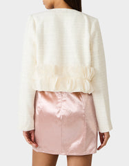 RUFFLE SOCIETY BLAZER CREAM